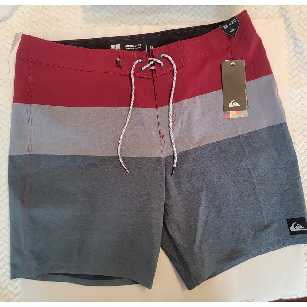 Quiksilver Board Shorts Mens 38 Diamond Deluxe High Line Dry Light NEW WITH TAGS
